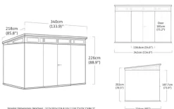Signature 11x7 Storage Shed - Walnut Brown