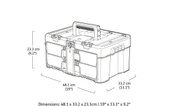 Stack & Roll 2 Drawer Tool Box - Black