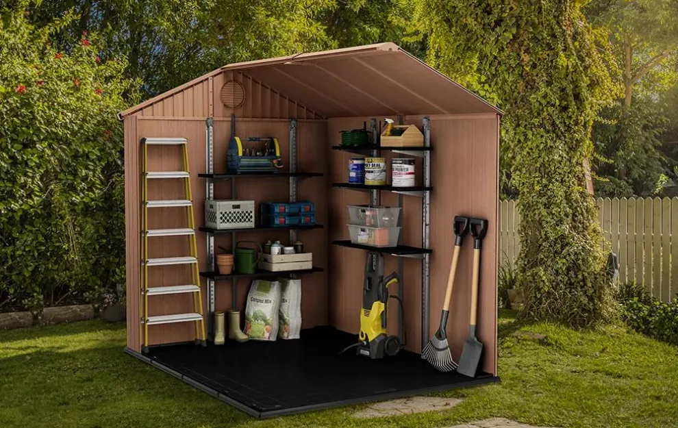 Storage Shed Shelf Kit 40 Inch - Black