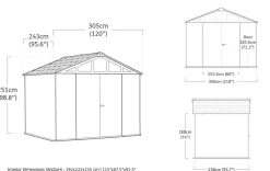 Stronghold 10x8 Storage Shed - Graphite