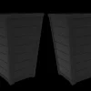 Tapered Wood Look Planter Set of 2 - Graphite