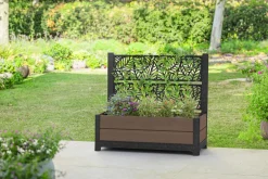 Tulip 26 Gallon Privacy Screen Planter - Brown