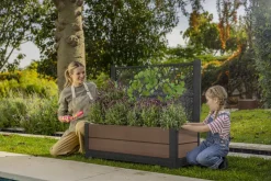 Tulip 26 Gallon Privacy Screen Planter - Brown