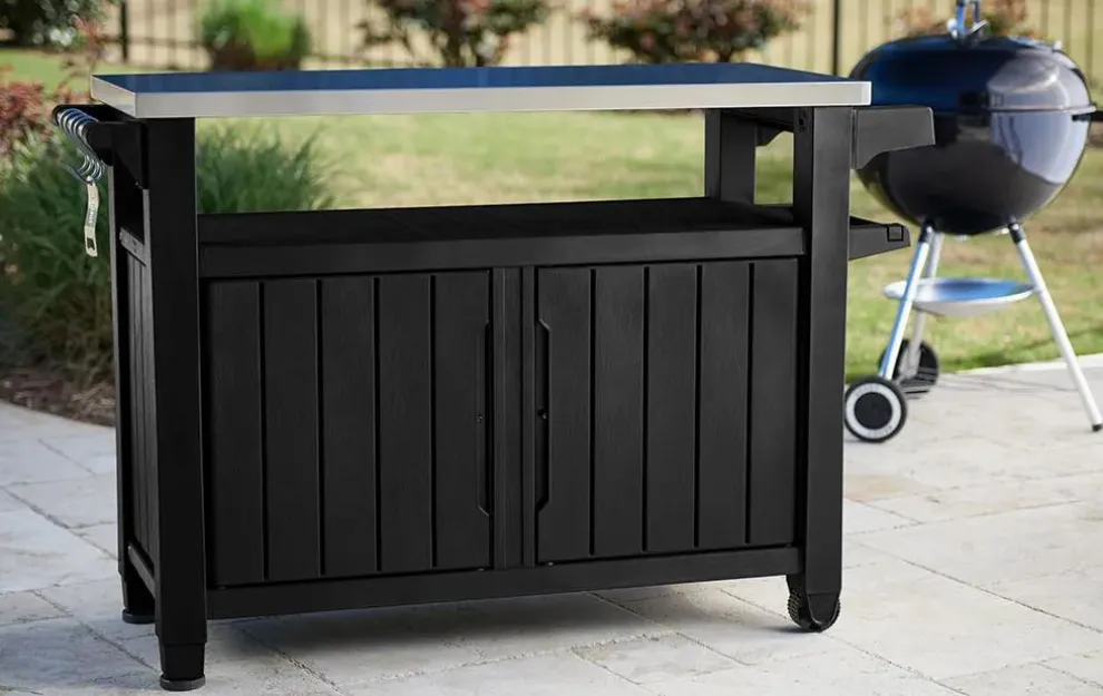 Unity XL Outdoor Kitchen Cart with Storage - Graphite