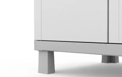 Utility Garage Storage Cabinet - Smoky White